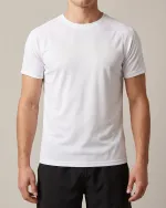 Base Training Tee in White, front