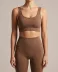 Contour Seamless Sports Bra in Mocha, front